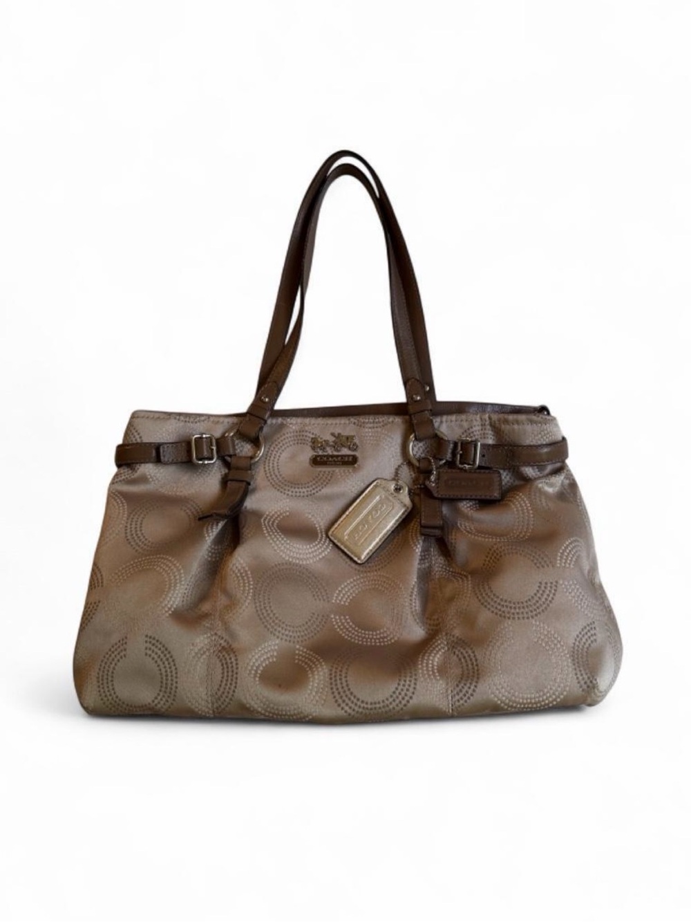 Coach Madison op art dotted shoulder bag